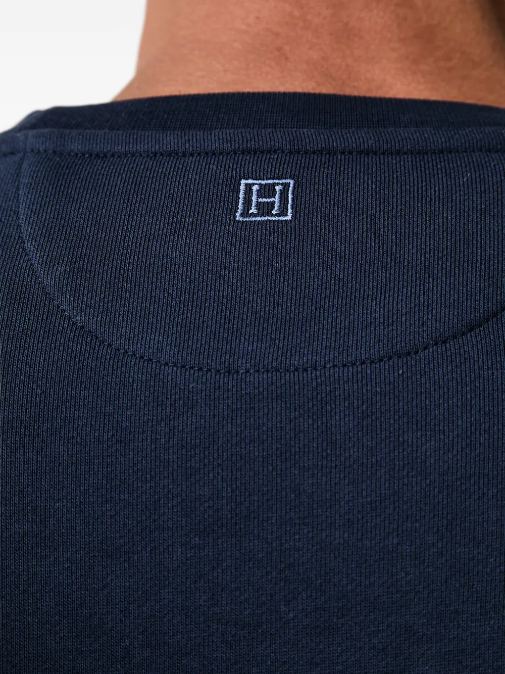 Hackett London Sweater met geborduurd logo Blauw