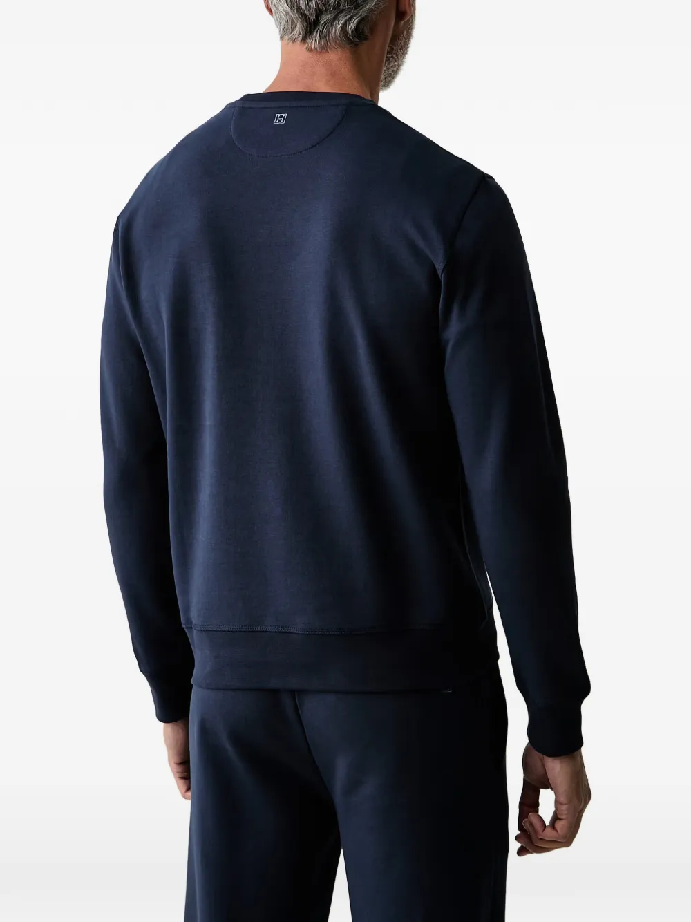 Hackett London Sweater met geborduurd logo Blauw