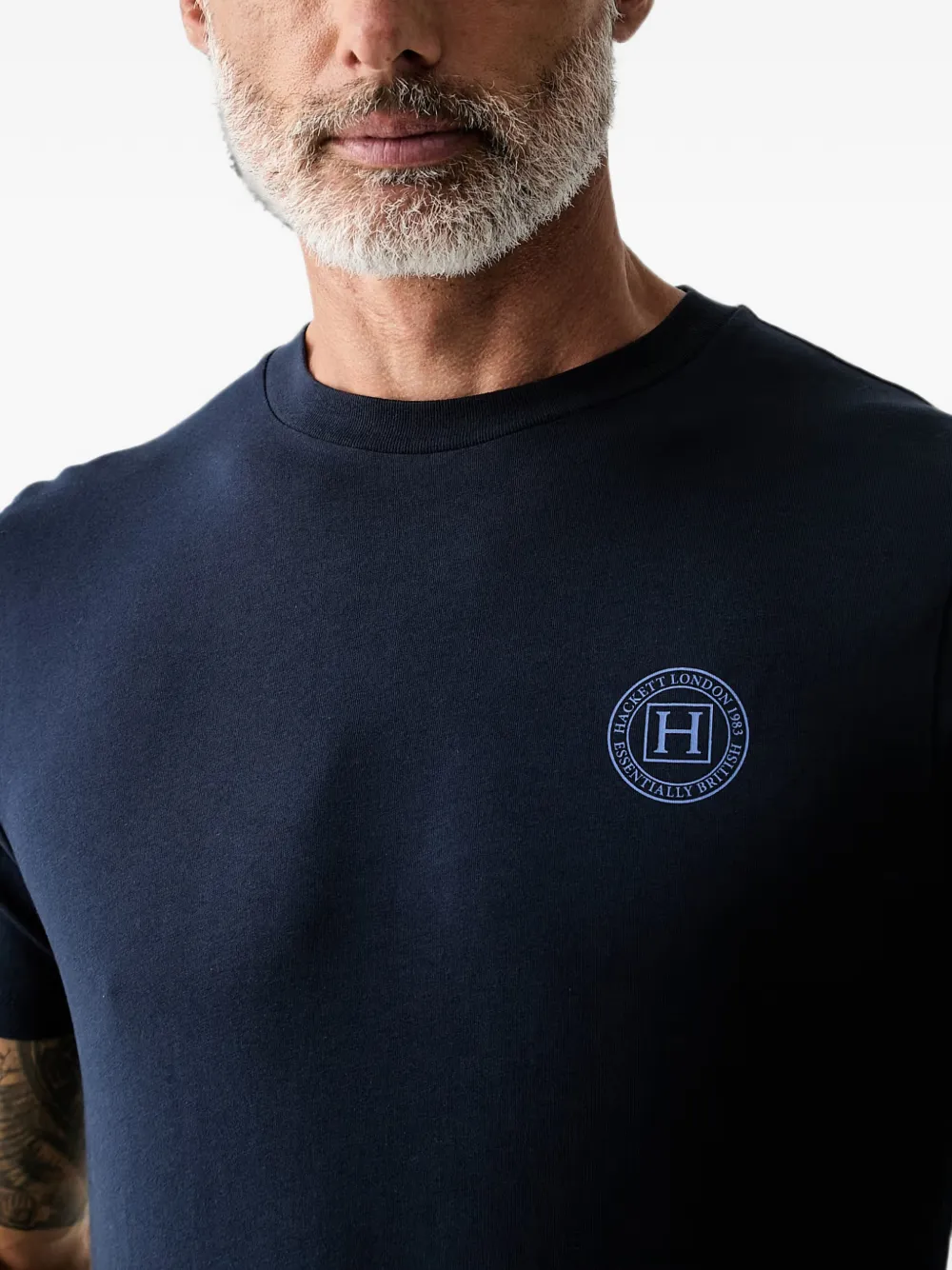 Hackett London T-shirt met logoprint Blauw