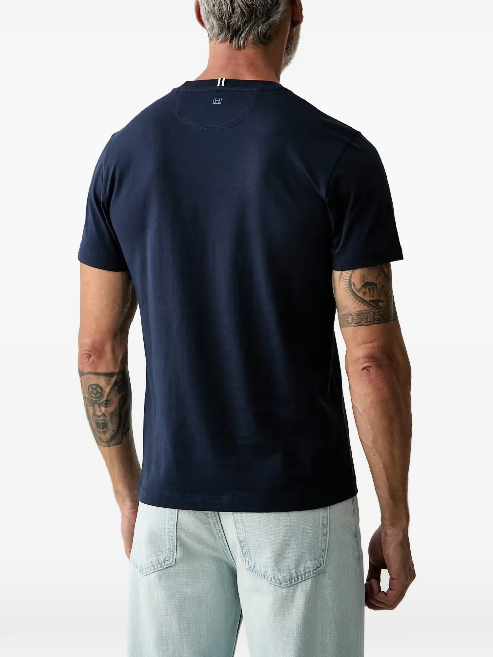 Hackett London T-shirt met logoprint Blauw