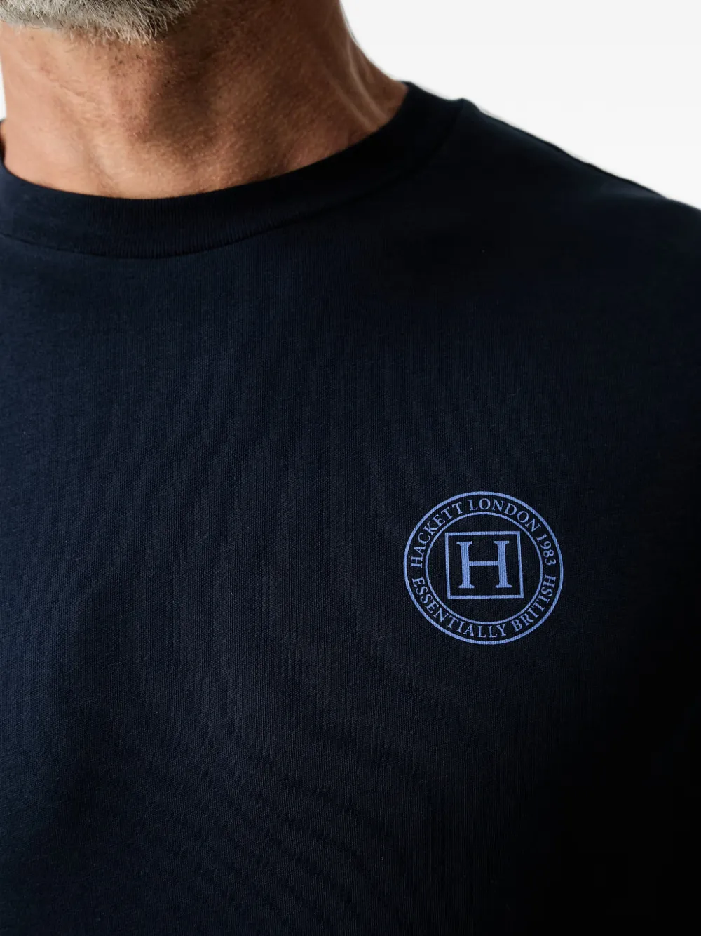 Hackett London T-shirt met logoprint Blauw