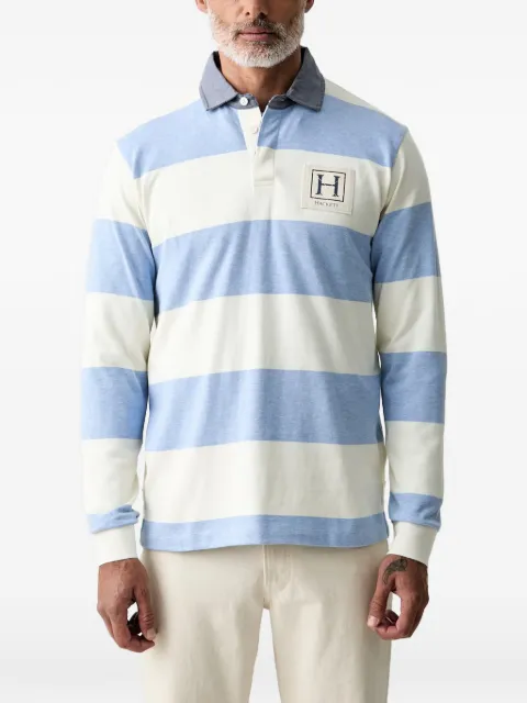 Hackett London striped long-sleeve polo shirt