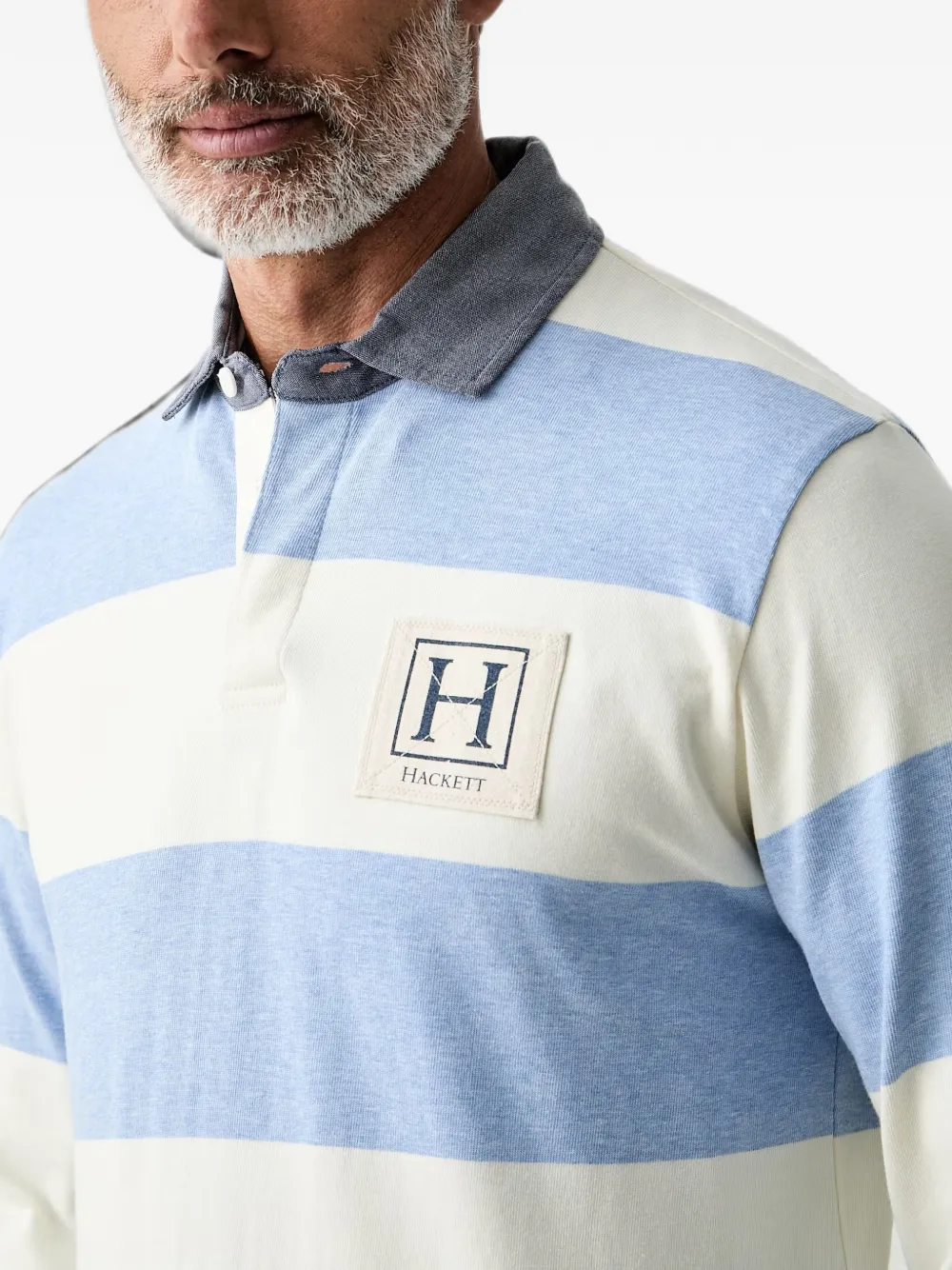 Hackett London Gestreept poloshirt Beige