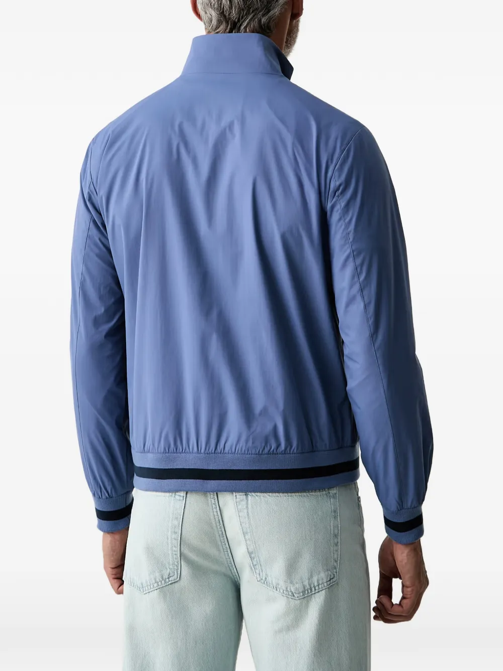 Hackett London Jack met rits en logo-detail Blauw
