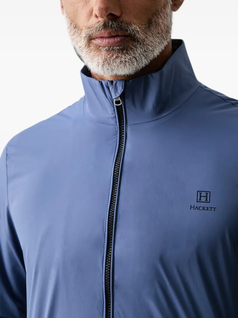 Hackett London Jack met rits en logo-detail Blauw