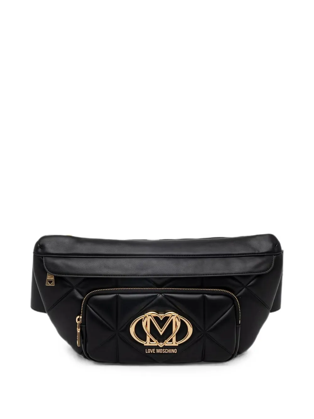 Love Moschino quilted logo-plaque belt bag - Nero