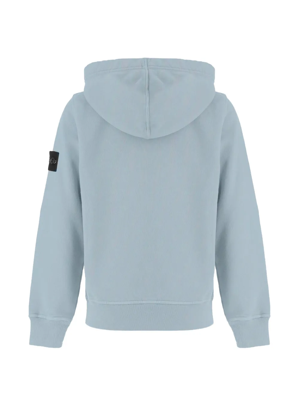Stone Island Junior logo-patch zip-up hoodie Blauw