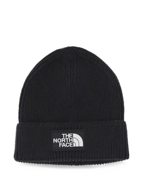 The North Face logo-patch knitted beanie hat