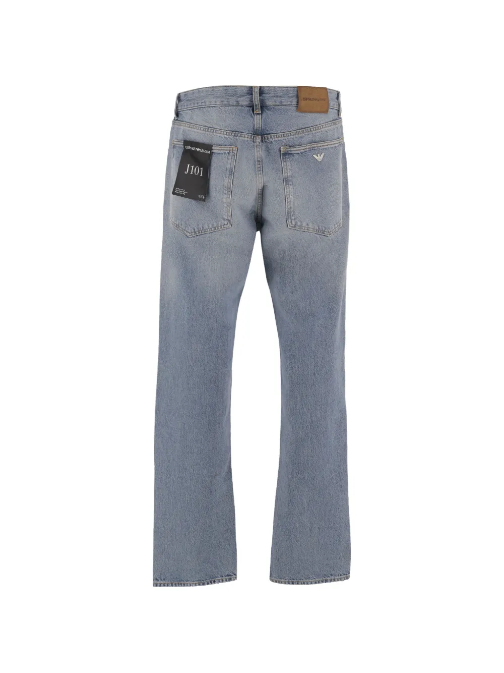Emporio Armani J101 gerafelde jeans Blauw