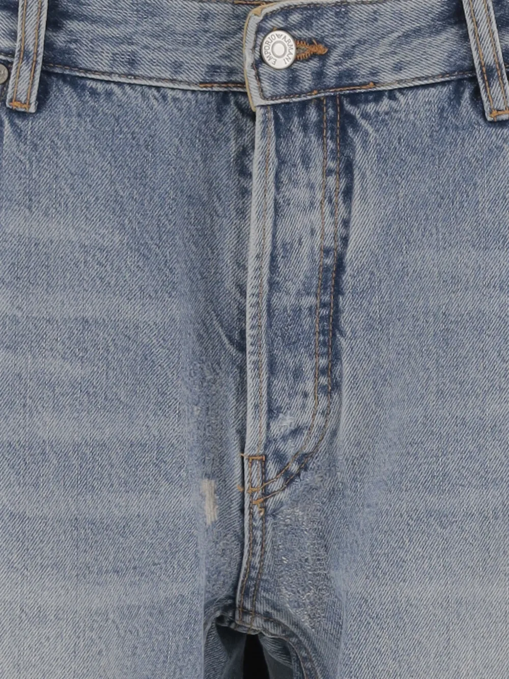 Emporio Armani J101 gerafelde jeans Blauw