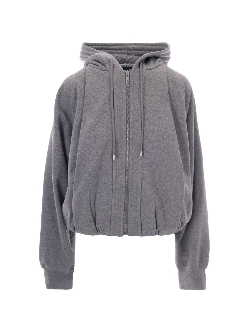Sportmax zip-up drawstring hoodie - Grigio