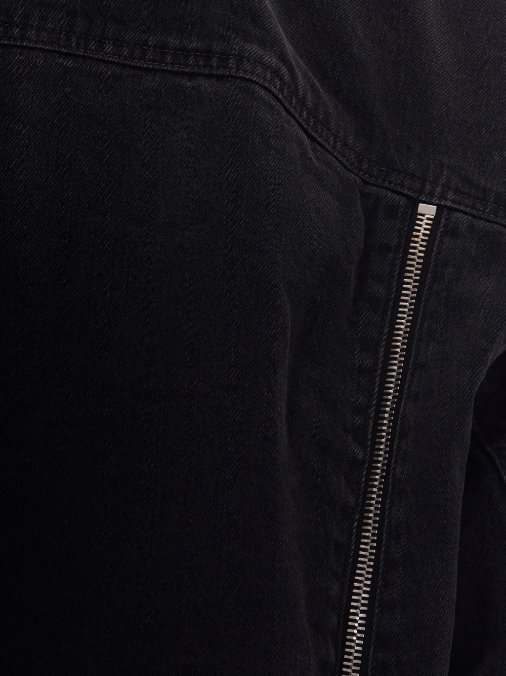 Haikure Denim jack met ritsdetail Zwart