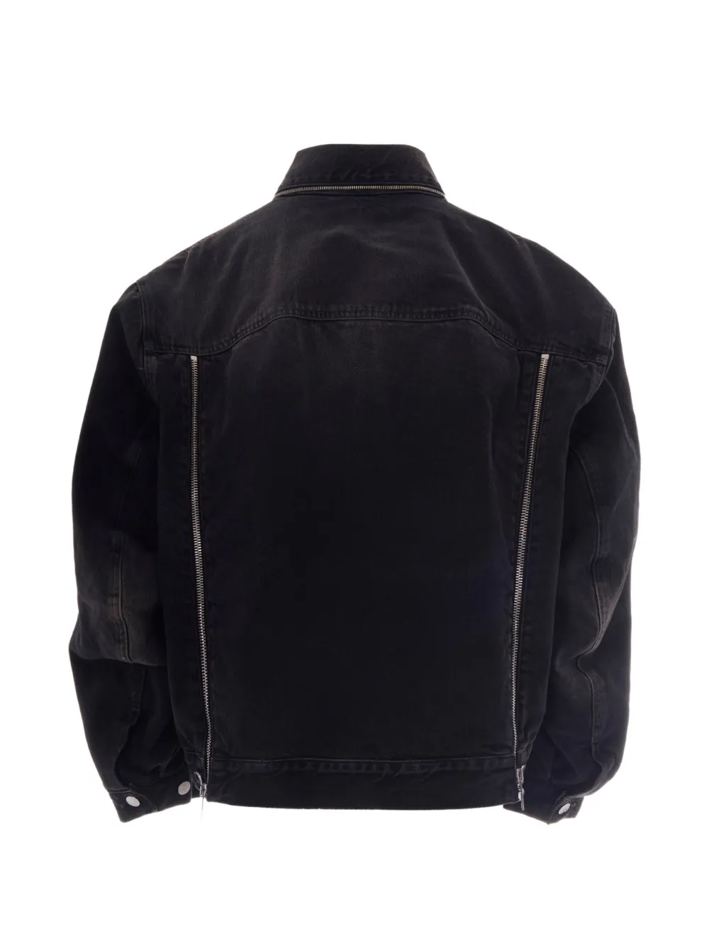 Haikure Denim jack met ritsdetail Zwart