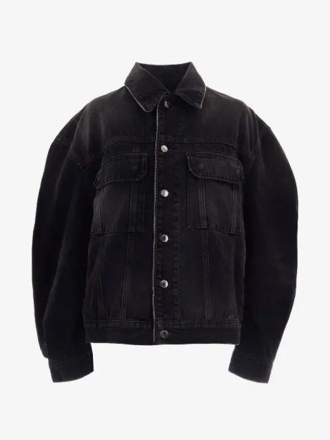 Haikure zip-detail denim jacket