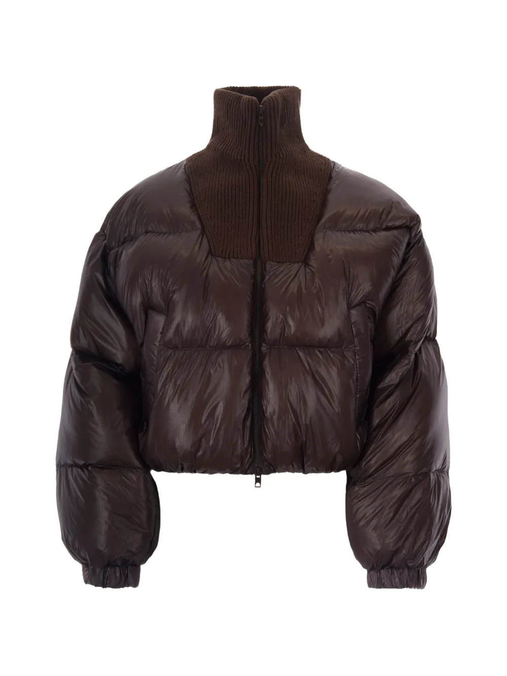Diesel ribbed-knit padded jacket - Brown
