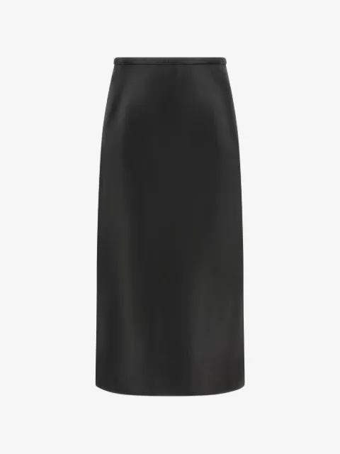 Co high-waisted leather midi skirt