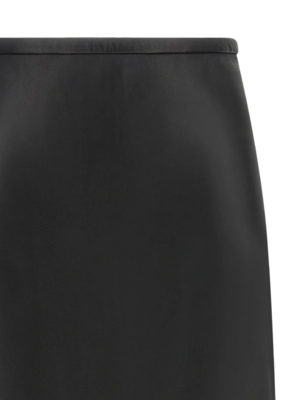 Co High-waisted Leather Midi Skirt in Black, view 3