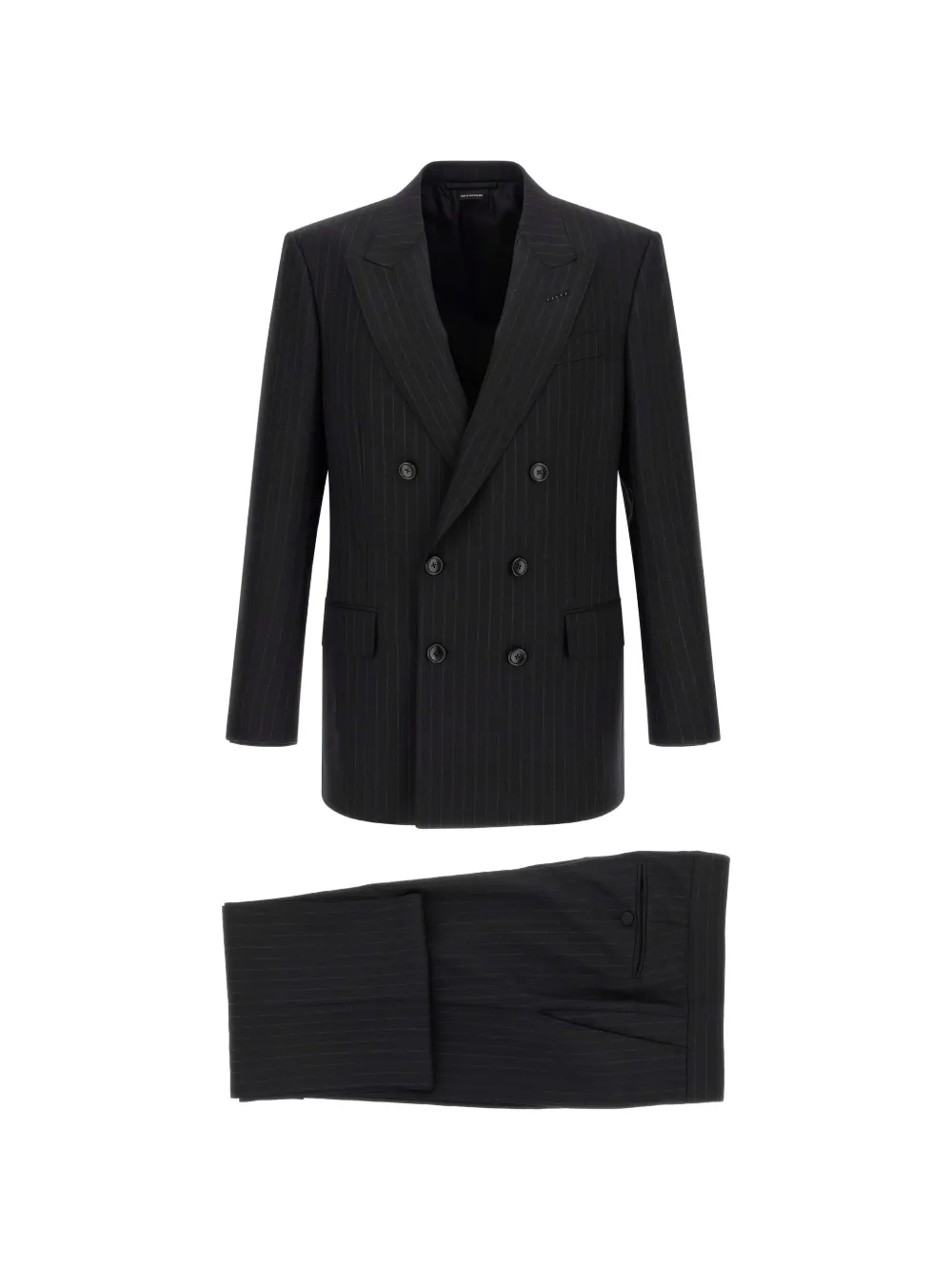 TOM FORD pinstriped double-breasted suit - Black