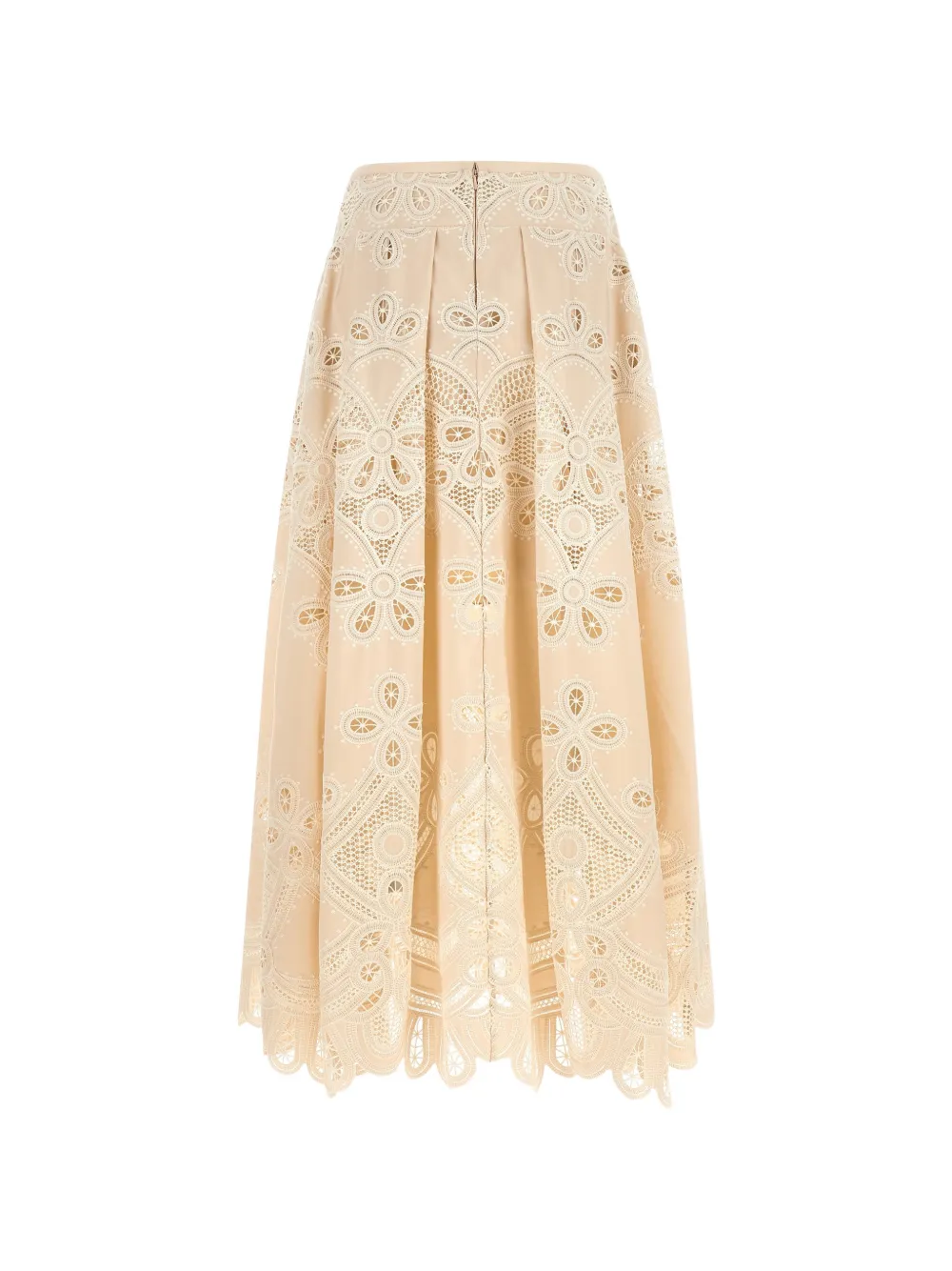 Elie Saab Maxi-rok met borduurwerk Beige