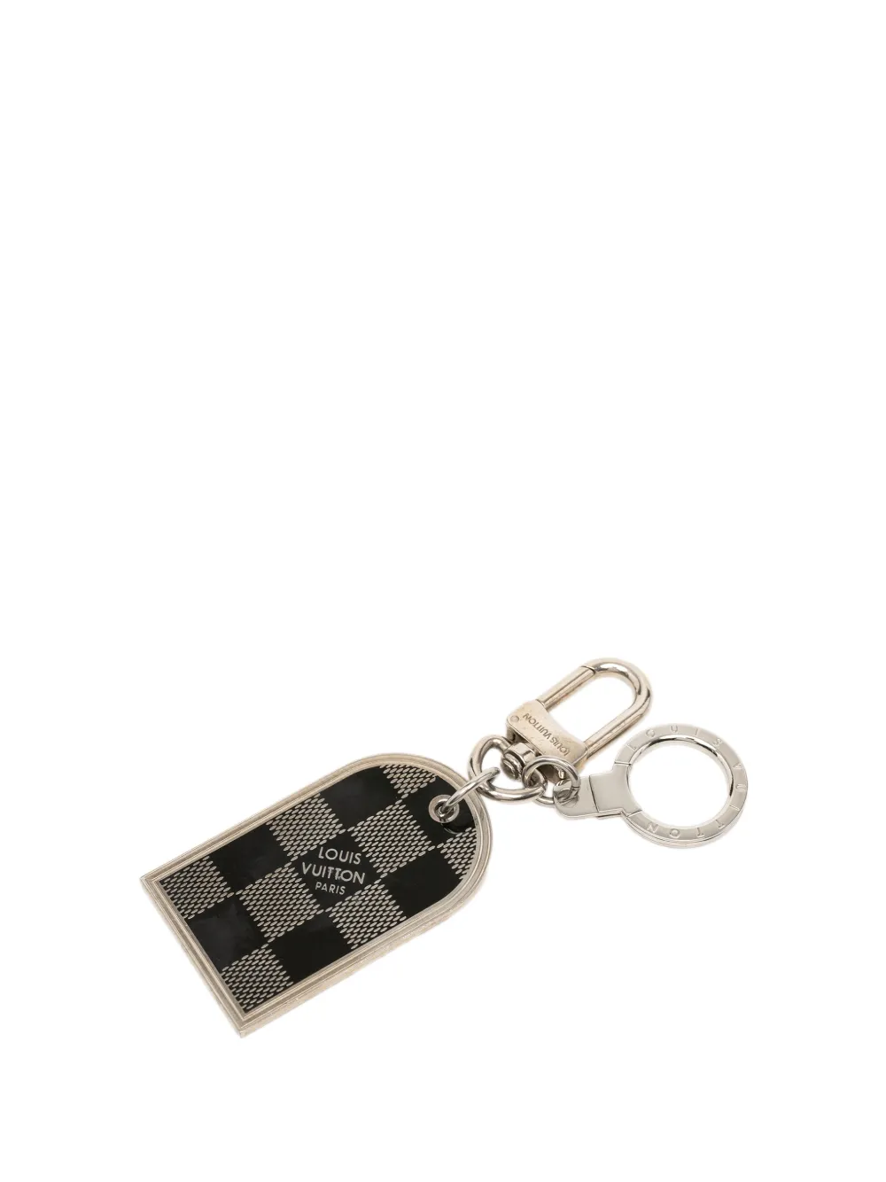 Louis Vuitton Pre-Owned 2000-2020 Brass Damier Porte Cles Address Bag Charm and Holder key chain - Argento