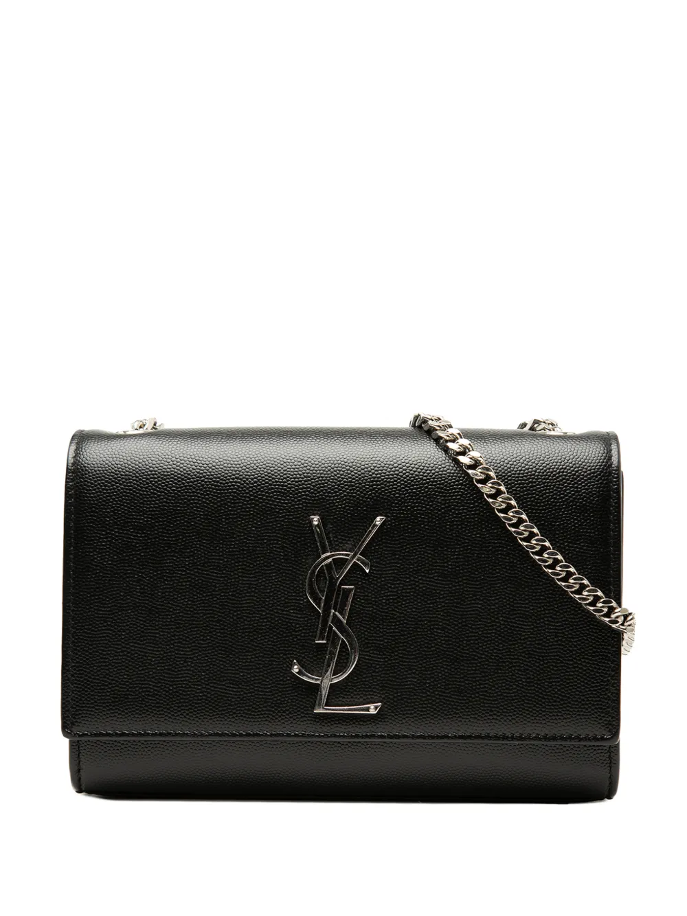 Saint Laurent Pre-Owned 2018 Small Grain De Poudre Monogram Kate crossbody bag - Nero