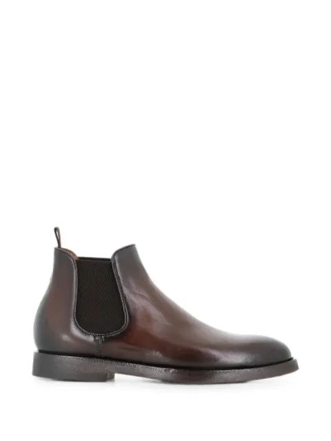Officine Creative leather elasticated-panel ankle boots