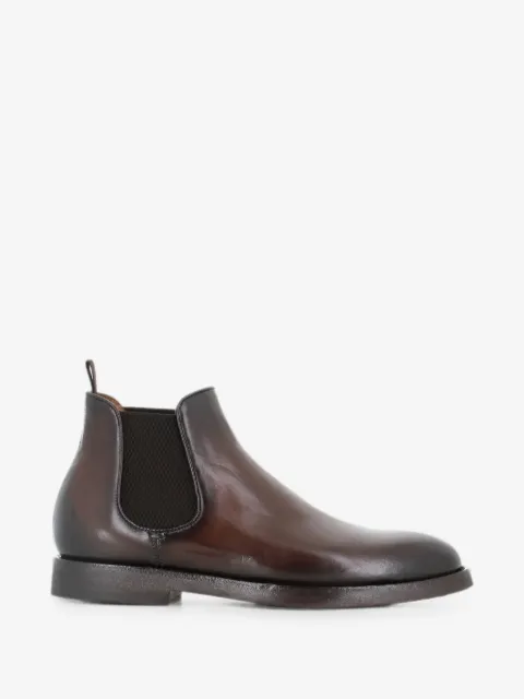 Officine Creative leather elasticated-panel ankle boots