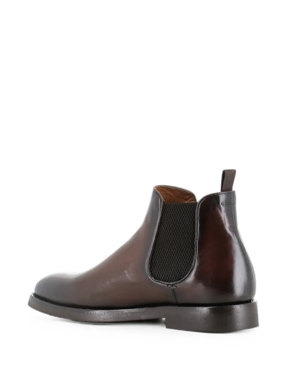 Officine Creative leather elasticated-panel ankle boots Bruin