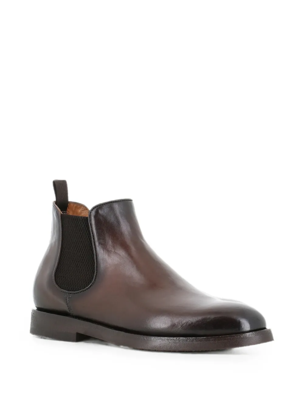 Officine Creative leather elasticated-panel ankle boots Bruin