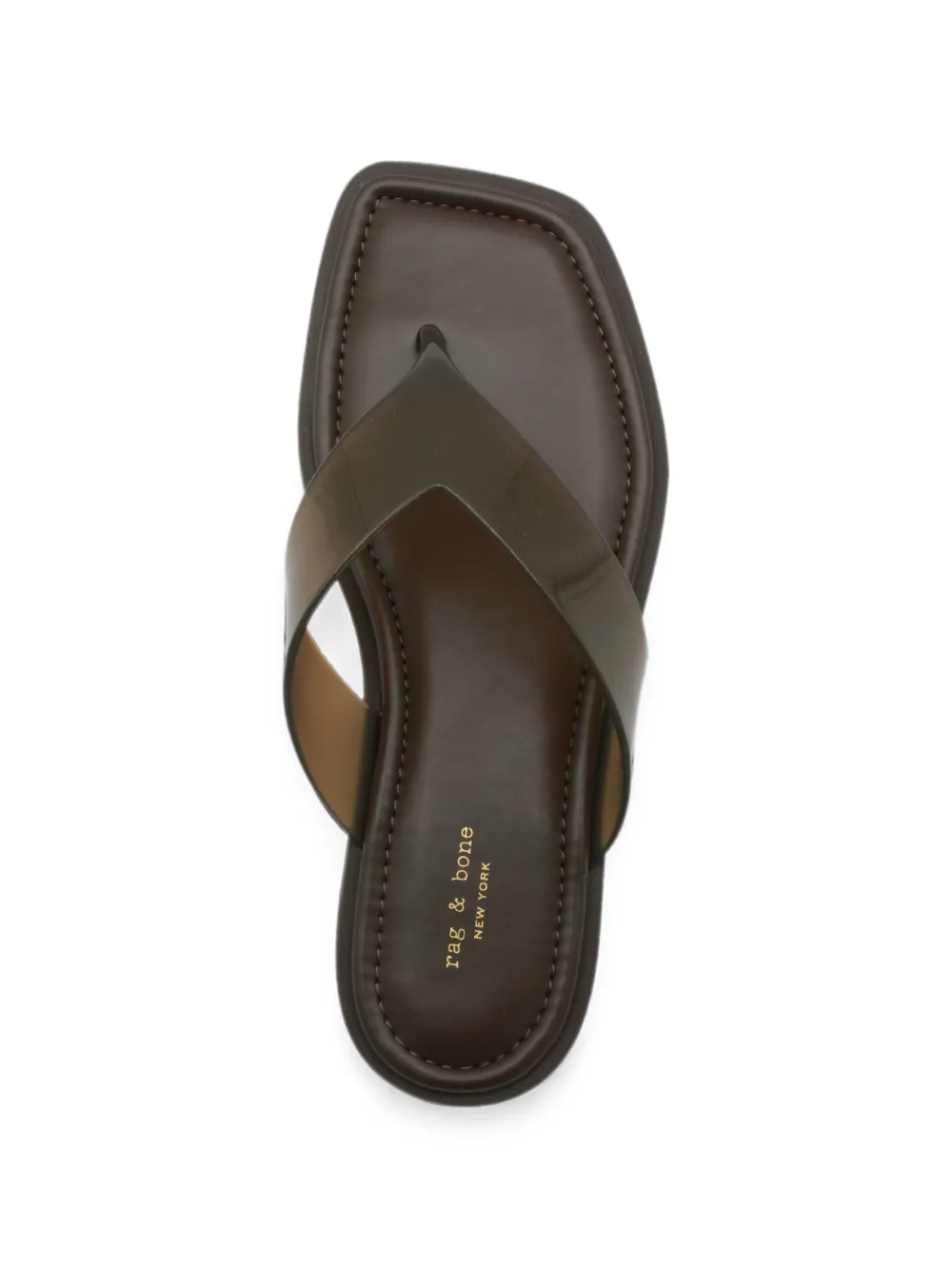 rag & bone transparent-strap square-toe flip-flops Bruin