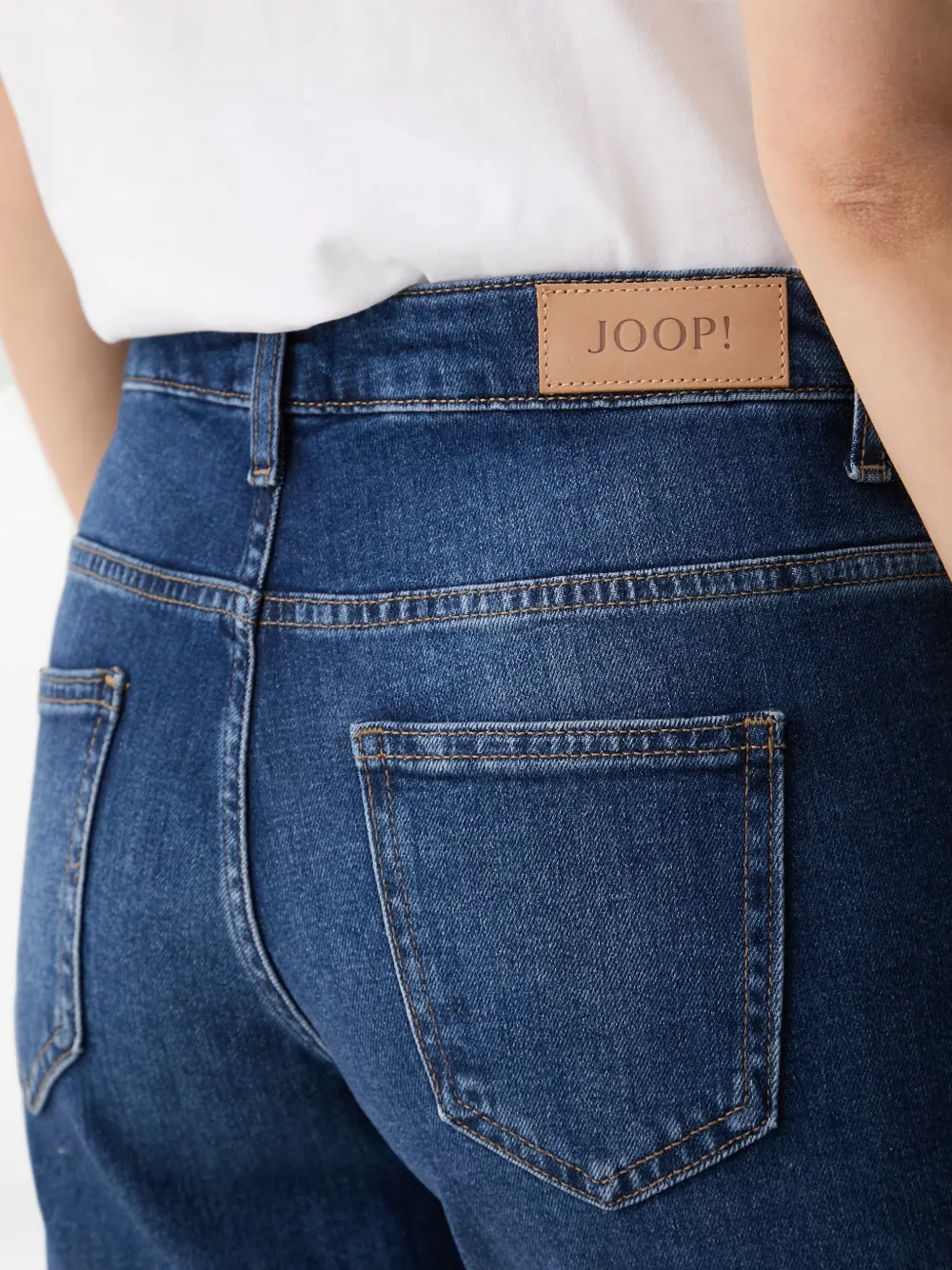 Joop! Jeans met logopatch Blauw