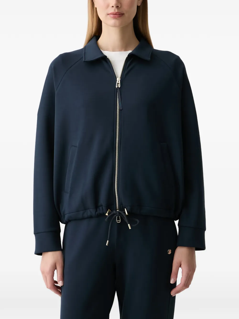 Joop! drawstring-hem raglan-sleeve jacket - Blau