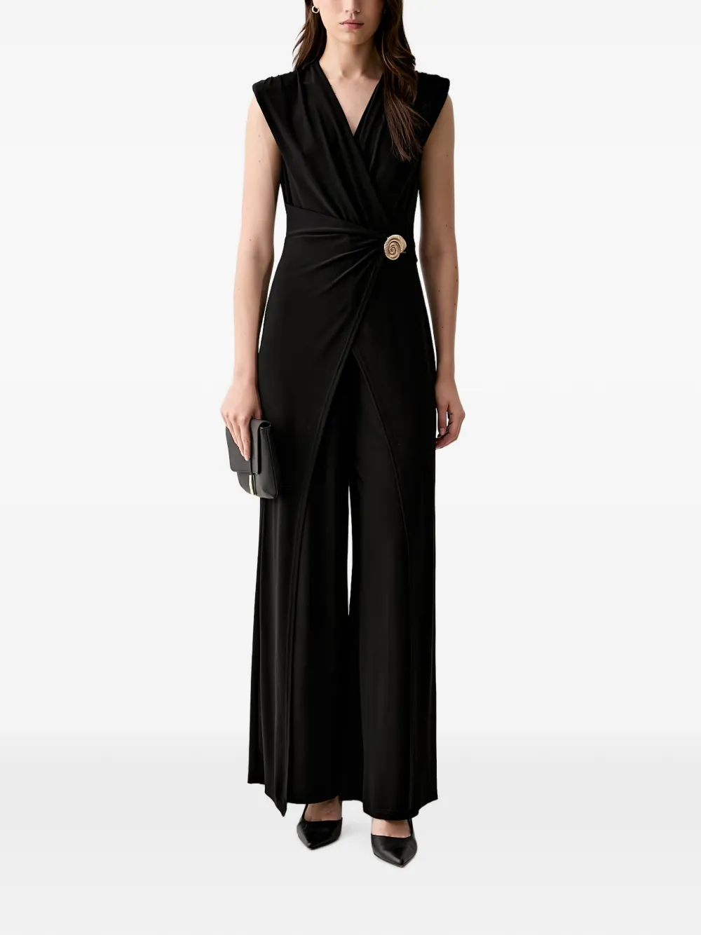 Joseph Ribkoff Jumpsuit verfraaid met schelp Zwart