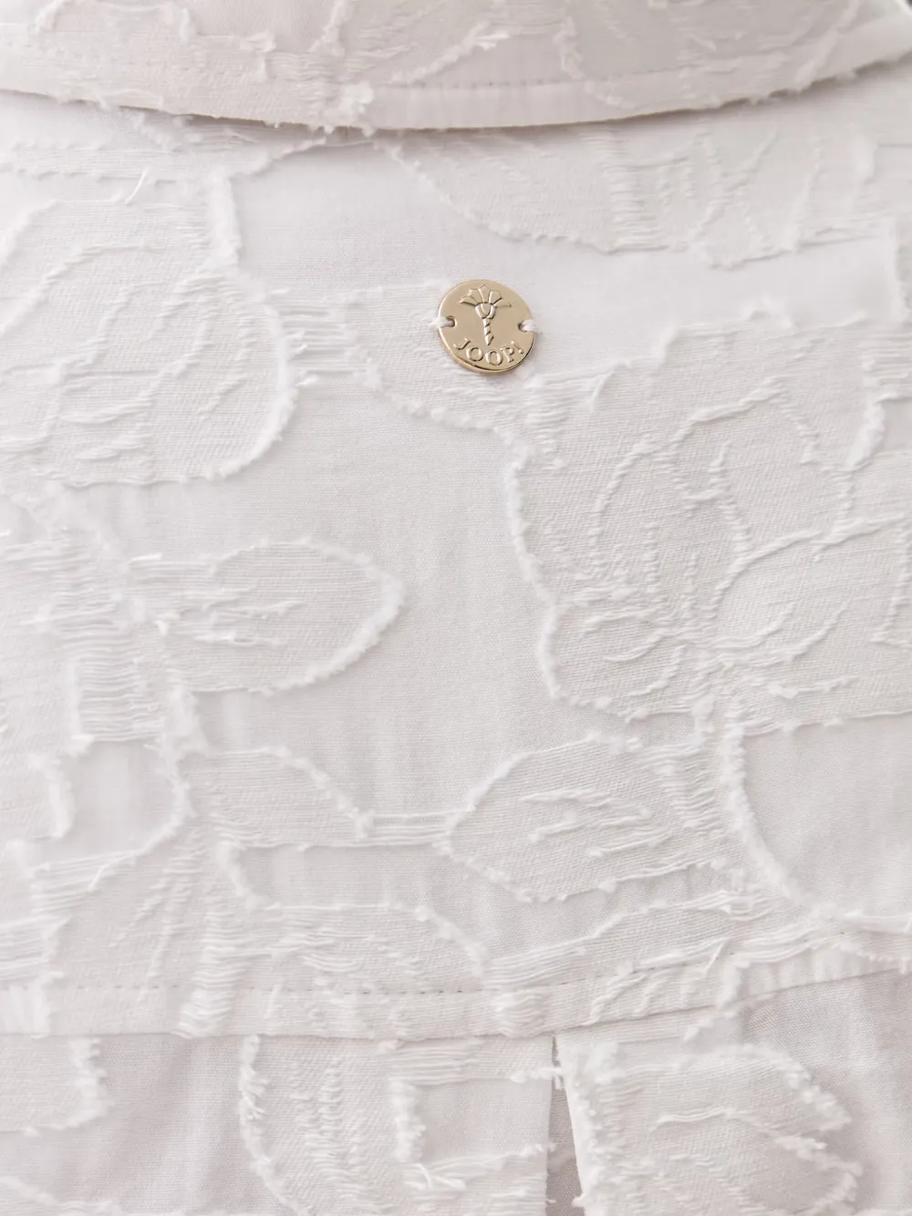 Joop! Overhemd met bloemen-jacquard Wit