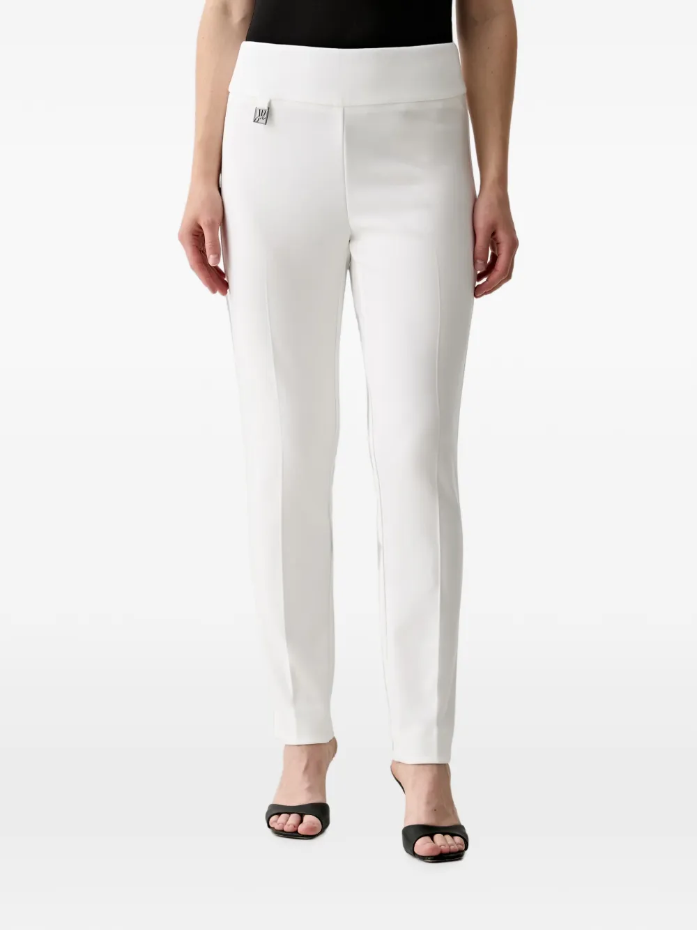 Joseph Ribkoff logo-plaque slim-fit trousers - Weiß