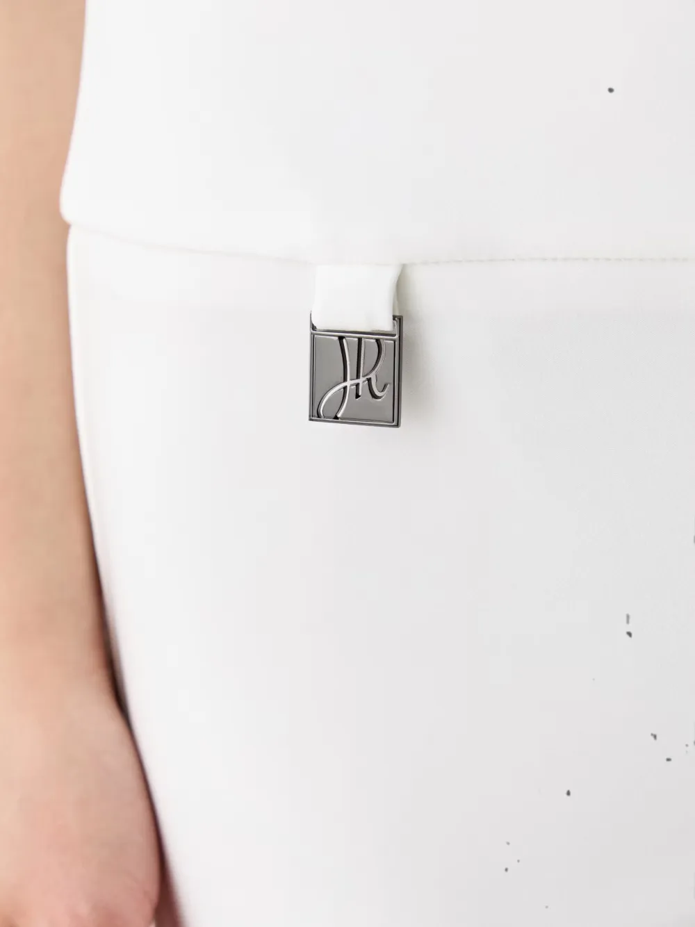 Joseph Ribkoff logo-plaque slim-fit trousers Wit