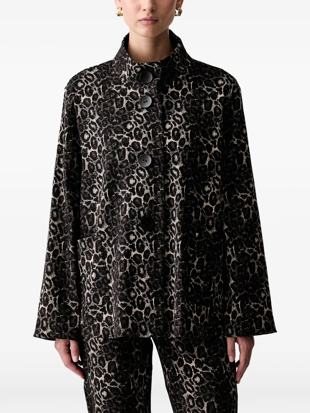Joseph Ribkoff leopard-print button-up jacket