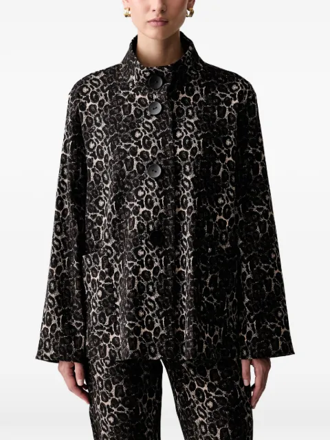 Joseph Ribkoff chamarra con botones y estampado de leopardo
