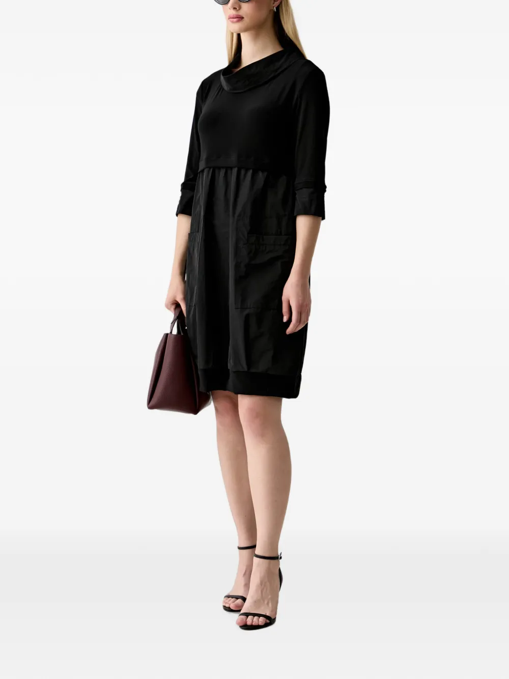 Joseph Ribkoff Midi-jurk met col Zwart
