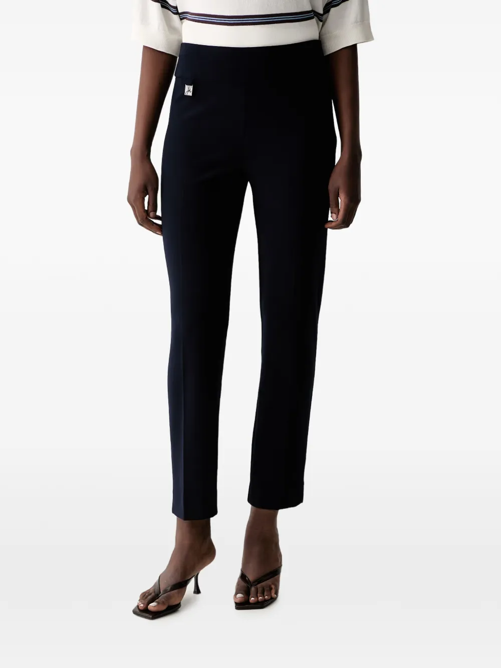 Joseph Ribkoff logo-plaque slim-fit trousers - Schwarz