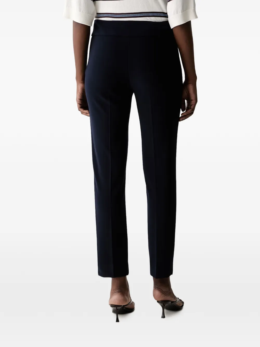 Joseph Ribkoff logo-plaque slim-fit trousers Zwart