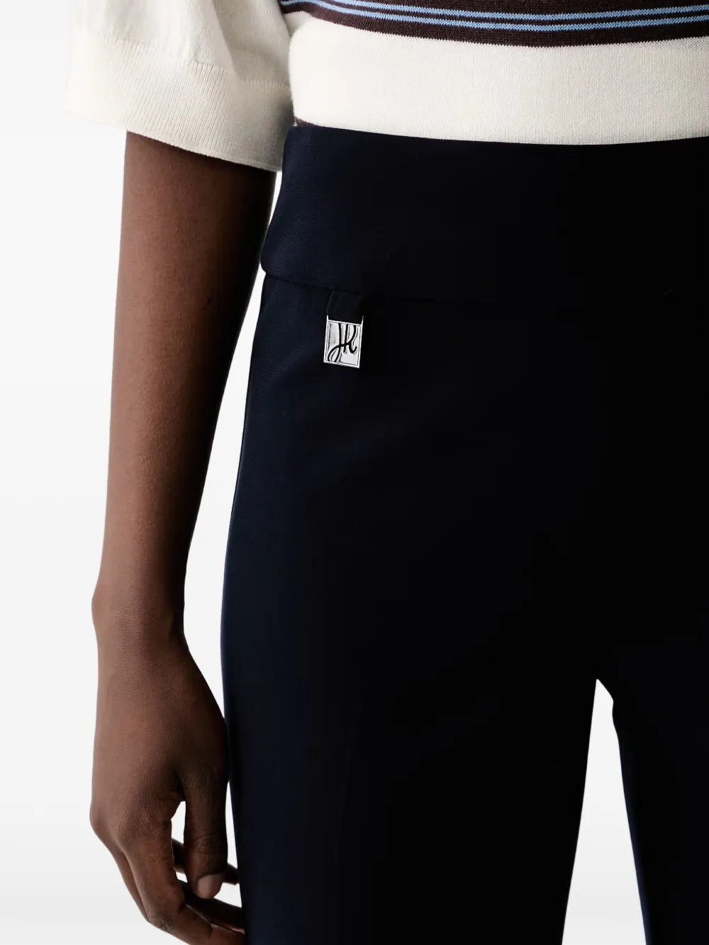 Joseph Ribkoff logo-plaque slim-fit trousers Zwart
