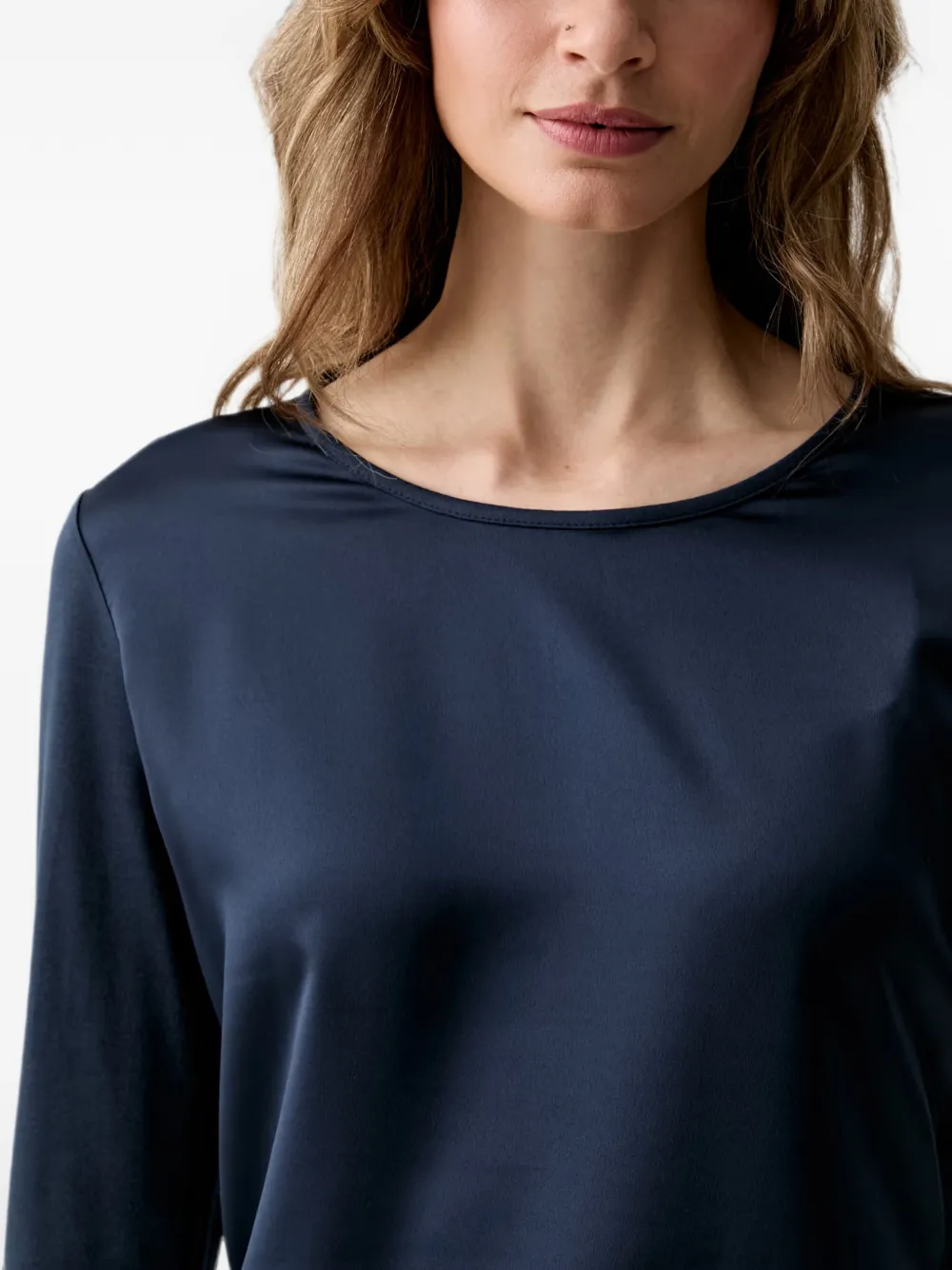 Joop! T-shirt met cropped mouwen Blauw