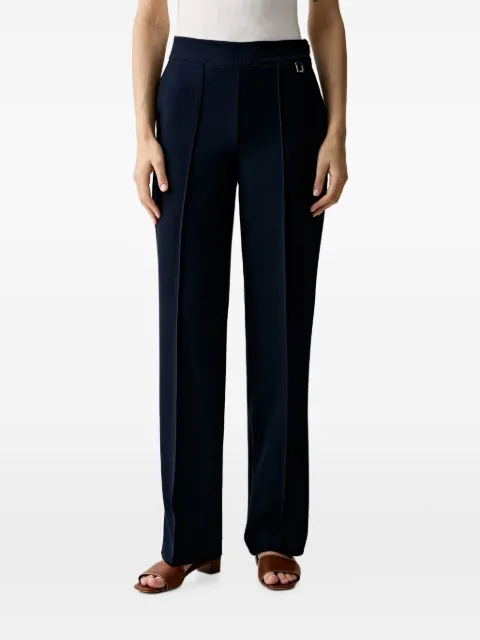 Joop! pressed-crease logo-plaque trousers