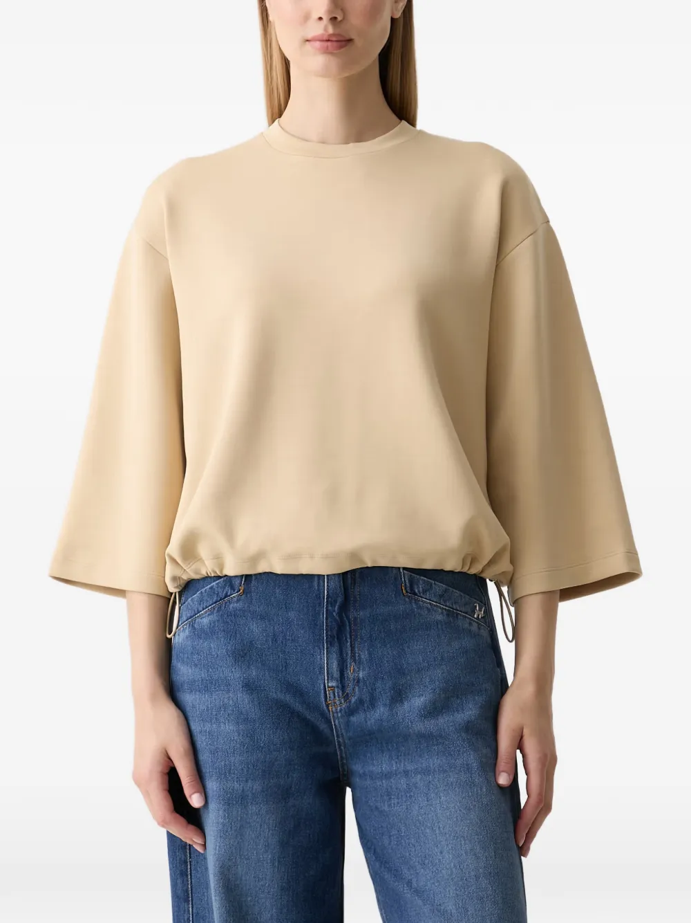 Joop! drawstring-hem T-shirt - Toni neutri