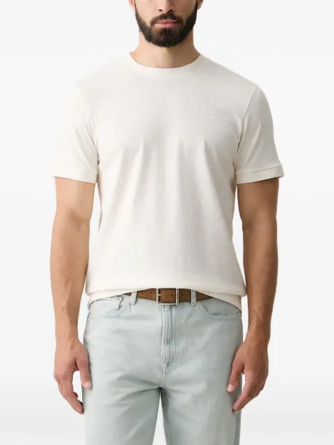 Joop! check-pattern logo-embroidered T-shirt