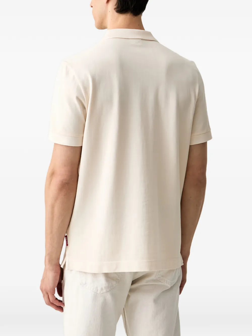 Joop! Overhemd met logopatch en V-hals Beige