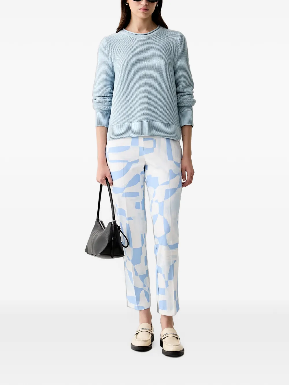 Joseph Ribkoff abstract-print cropped trousers Wit