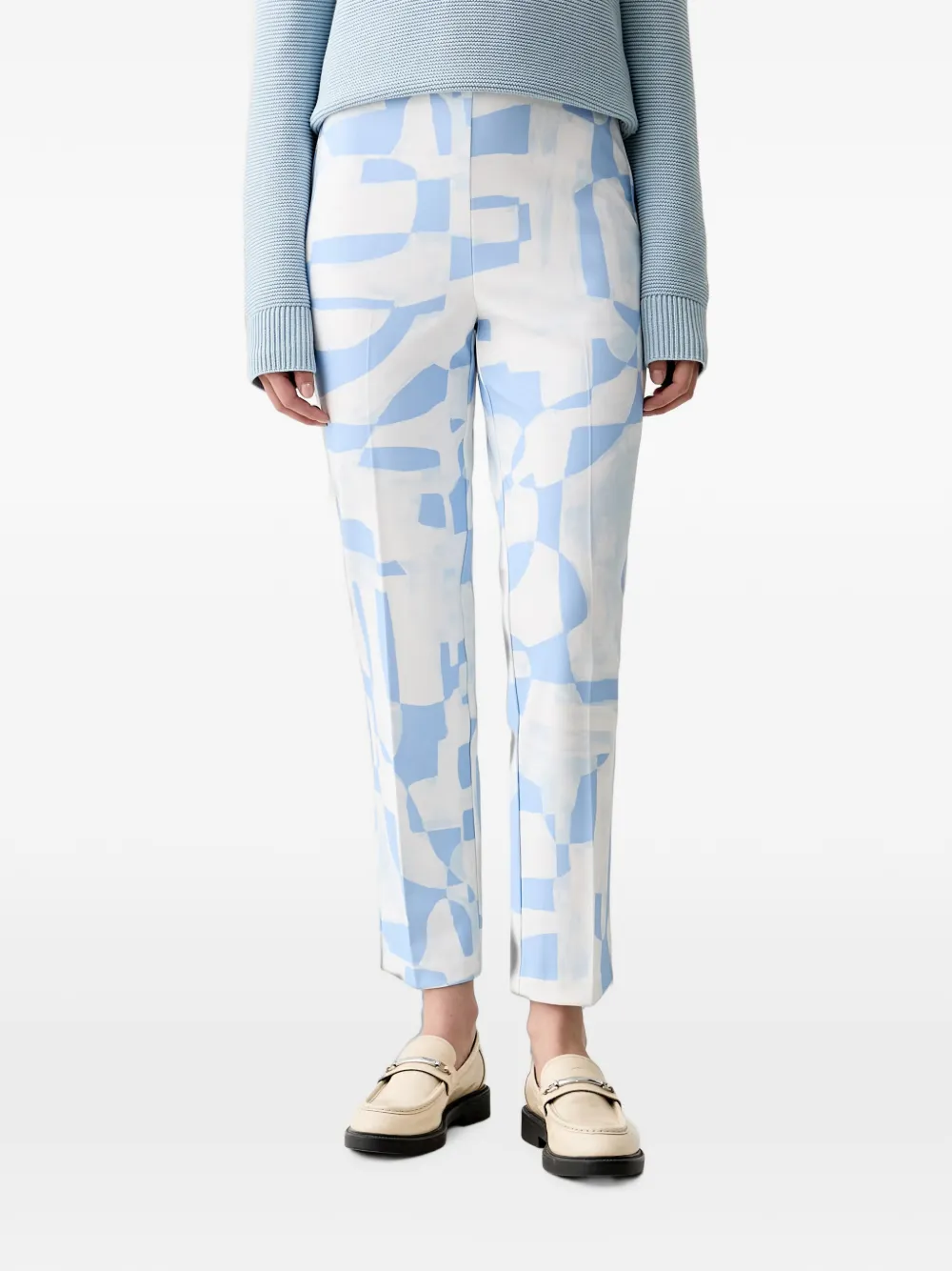 Joseph Ribkoff abstract-print cropped trousers Wit