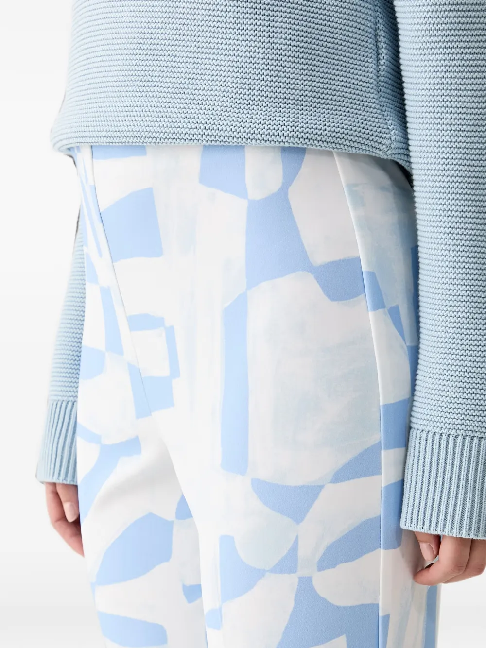 Joseph Ribkoff abstract-print cropped trousers Wit